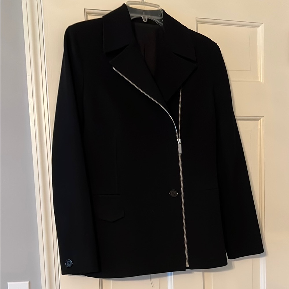 Helmet Lang Asymmetrical Zipper Jacket